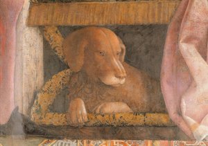 ロドビコIII。ゴンザガと家族および法廷 作： Andrea Mantegna